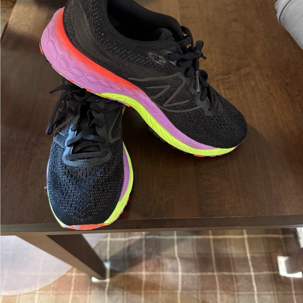 New Balance Women's Black with Neon Accents Running Shoes